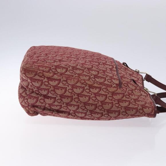 DIOR Trotter Canvas Tote Bag Red Silver - Picture 4 of 12